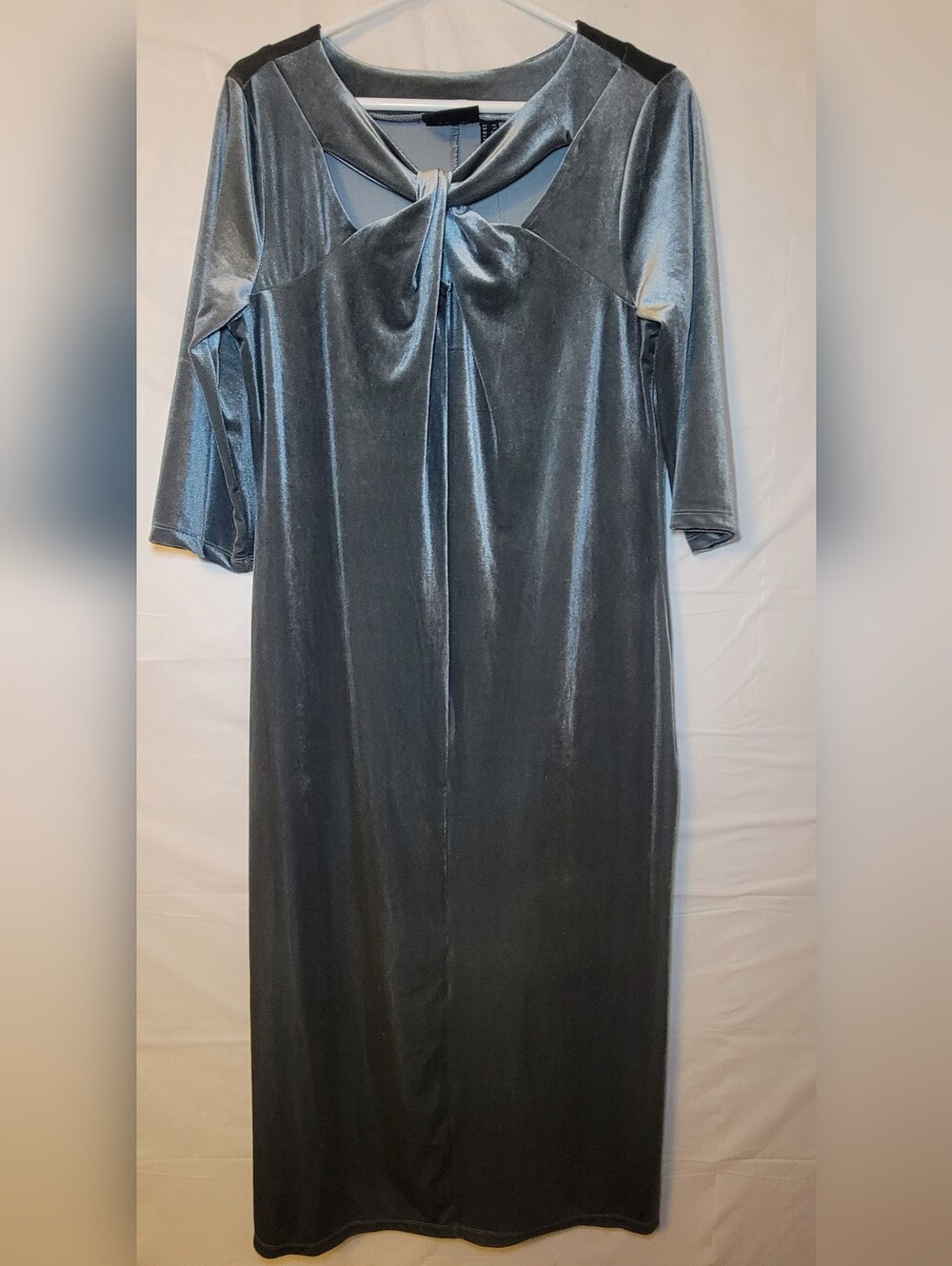 Attitudes by Renee Gray Velvet Tie-Neck Blouse
